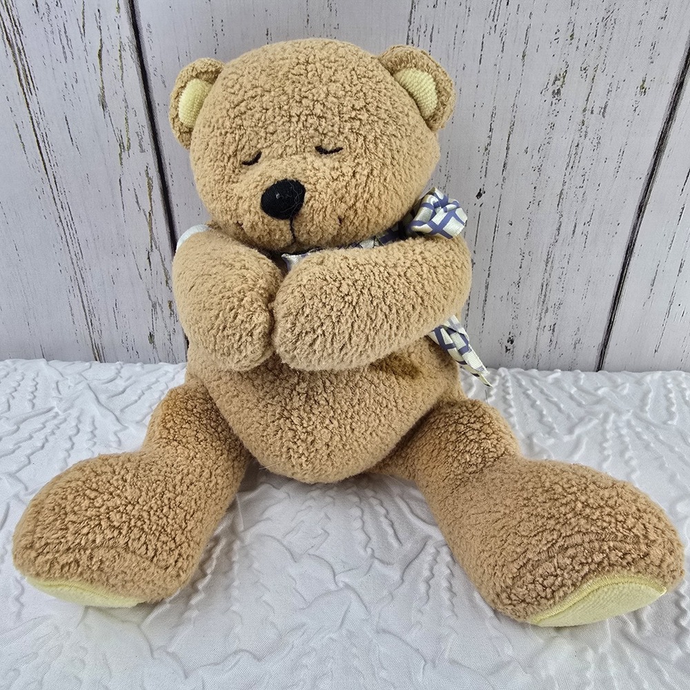 Kids II Brown‎ Teddy Bear Praying Patches Plush Toy Praying Prayer See Photos